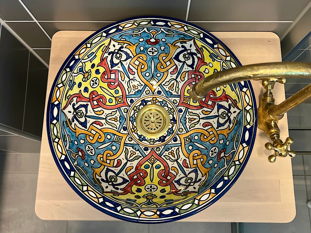 Handgemaakte Marokkaanse Waskom Alhambra - 34 cm