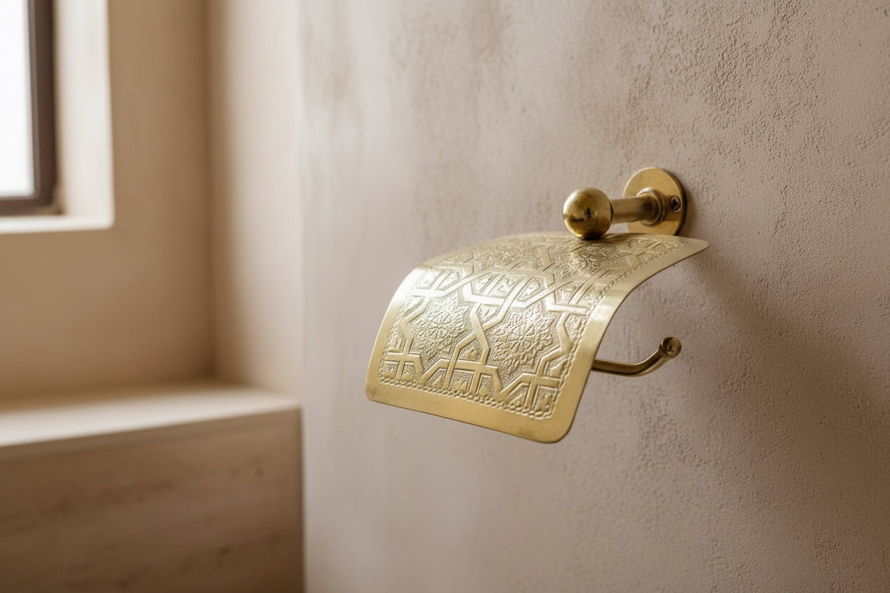 Messing Toiletrolhouder