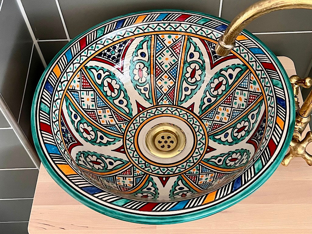 Handgemaakte Marokkaanse Waskom Andalusië 40cm