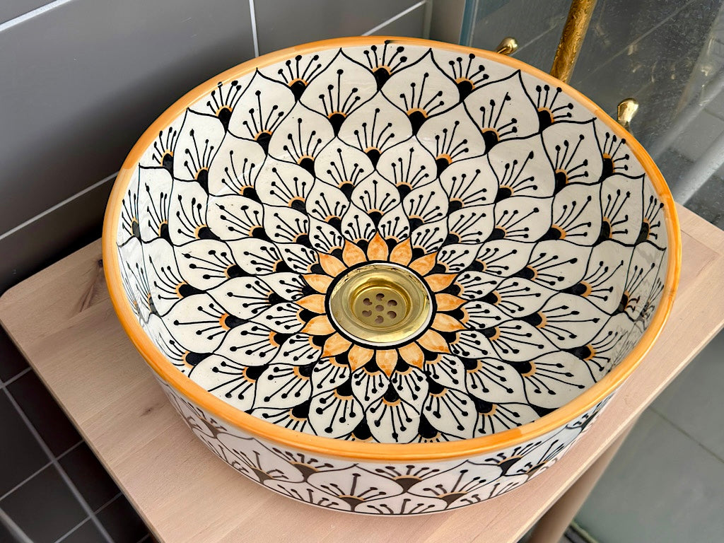 Handgemaakte Marokkaanse waskom Córdoba - 35 cm