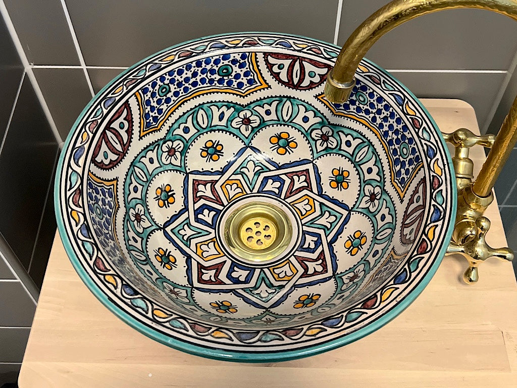 Handgemaakte Marokkaanse Waskom Córdoba 35cm