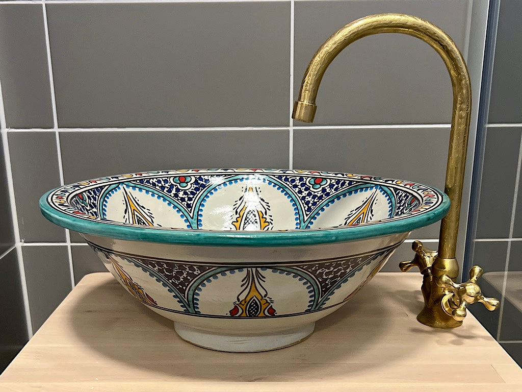 Handgemaakte Marokkaanse Waskom Riad Ceramic 40cm