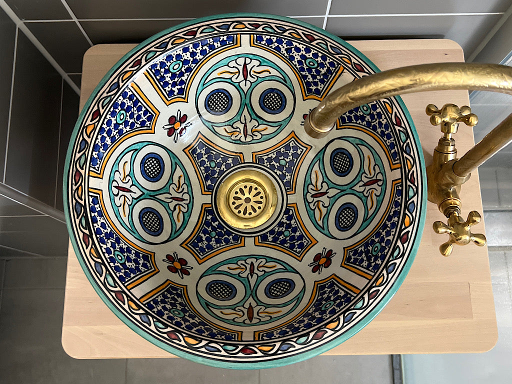 Handgemaakte Marokkaanse Waskom Cadiz 35 cm
