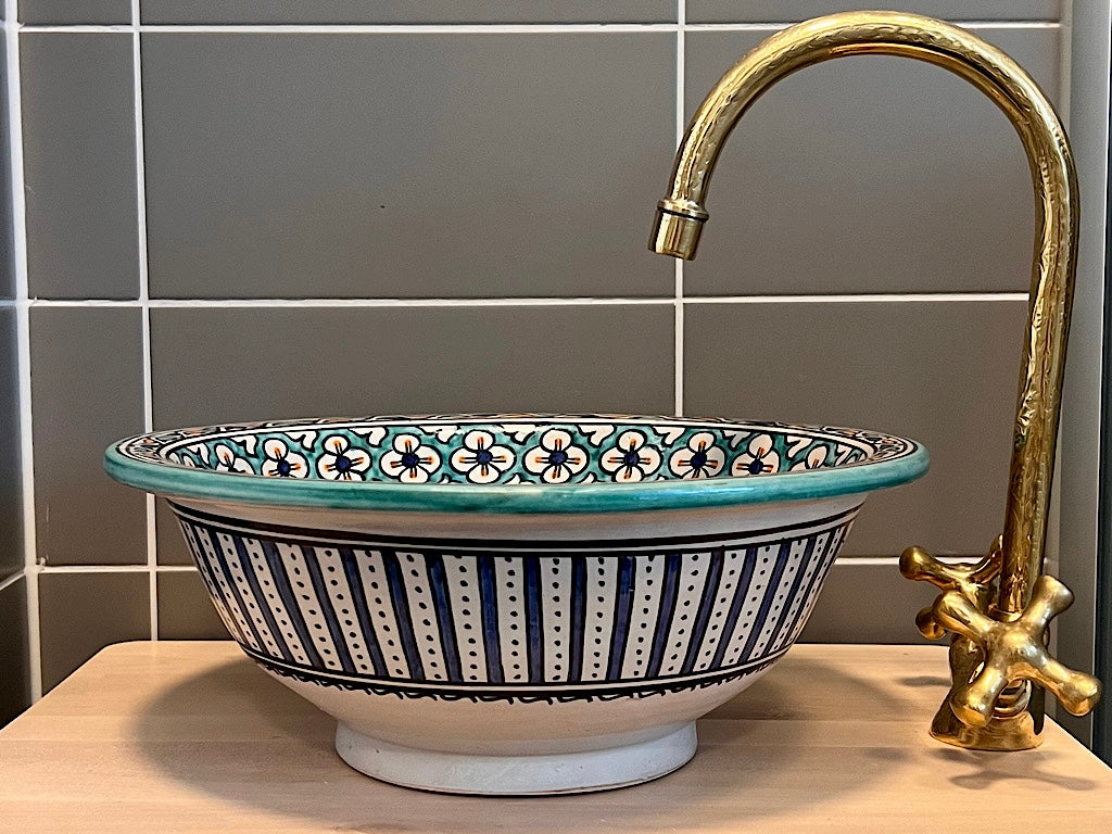 Handgemaakte Marokkaanse Waskom Andalusia 35 cm