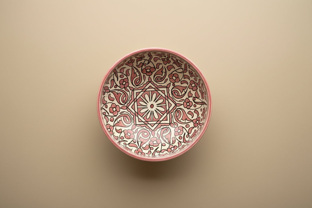 Handgemaakte Marokkaanse Saladeschaal 24cm