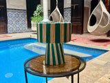 Marokkaans Raffia Tafellamp Groen S