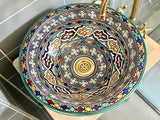 Handgemaakte Marokkaanse Waskom Marrakech 40cm