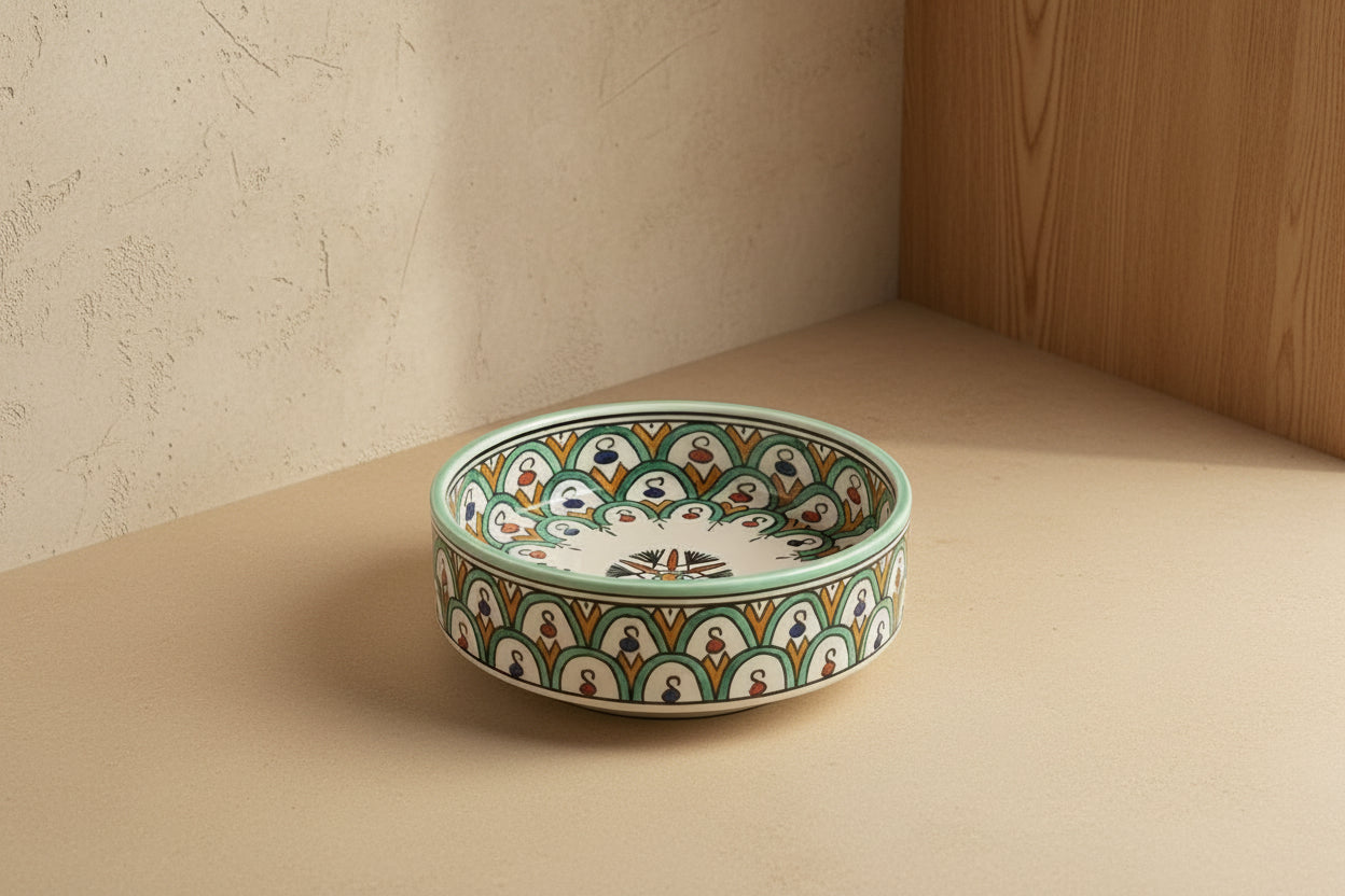 Handgemaakte Marokkaanse Saladeschaal 24cm