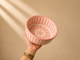 Handgemaakte Marokkaanse Saladeschaal 17,5cm Roze