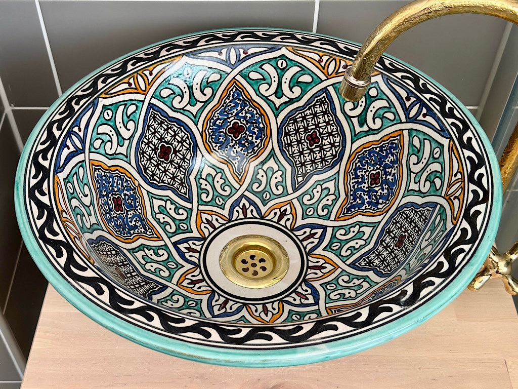 Handgemaakte Marokkaanse Waskom Sahara 40 cm