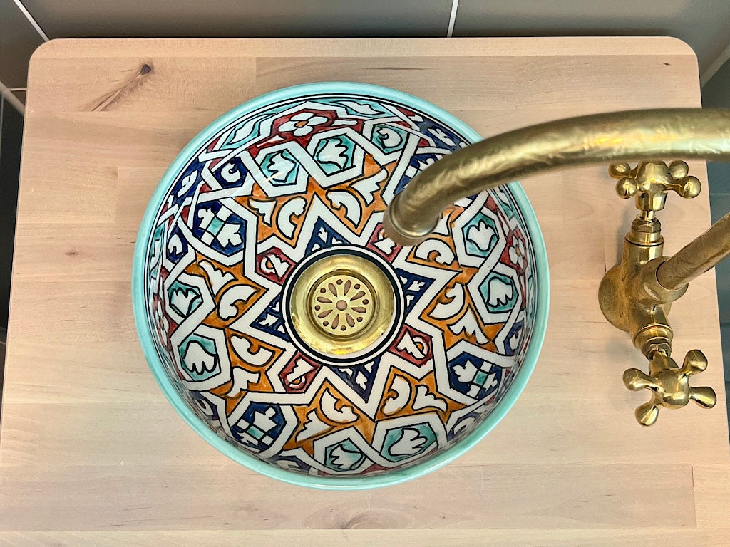 Handgemaakte Marokkaanse Waskom Sevilla – 24 cm