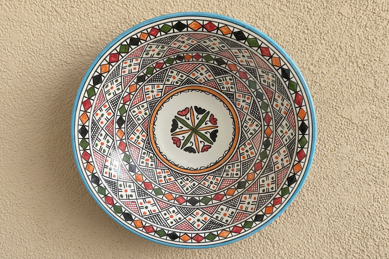 Handgemaakte Marokkaanse Schaal Casablanca 34,5cm