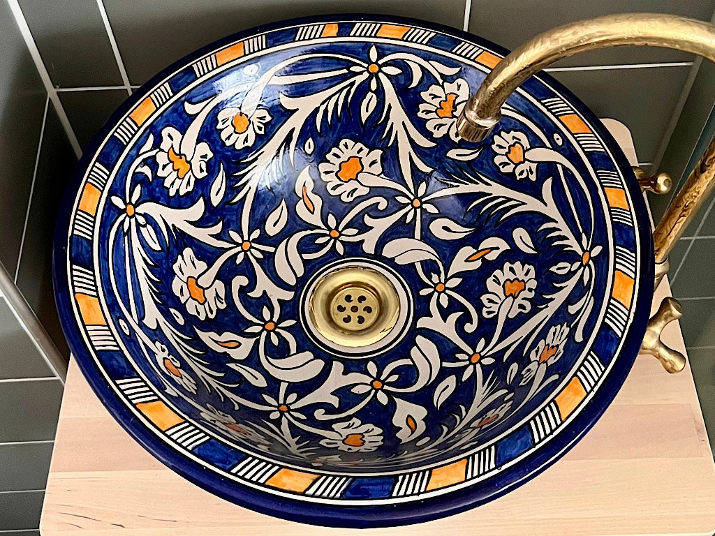 Handgemaakte Marokkaanse Waskom Fez 40cm