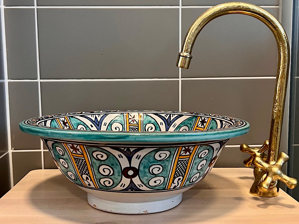 Handgemaakte Marokkaanse Waskom Alcazar 35 cm