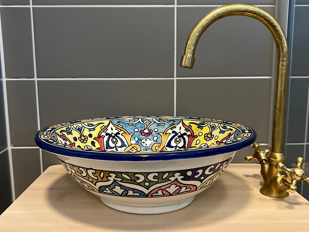 Handgemaakte Marokkaanse Waskom Alhambra - 34 cm