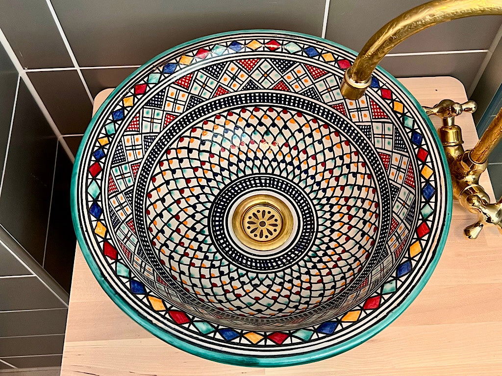 Handgemaakte Marokkaanse Waskom 35 cm