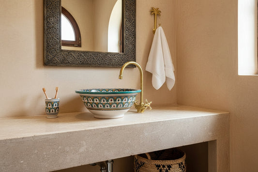 Handgemaakte Marokkaanse Waskom Granada 35cm