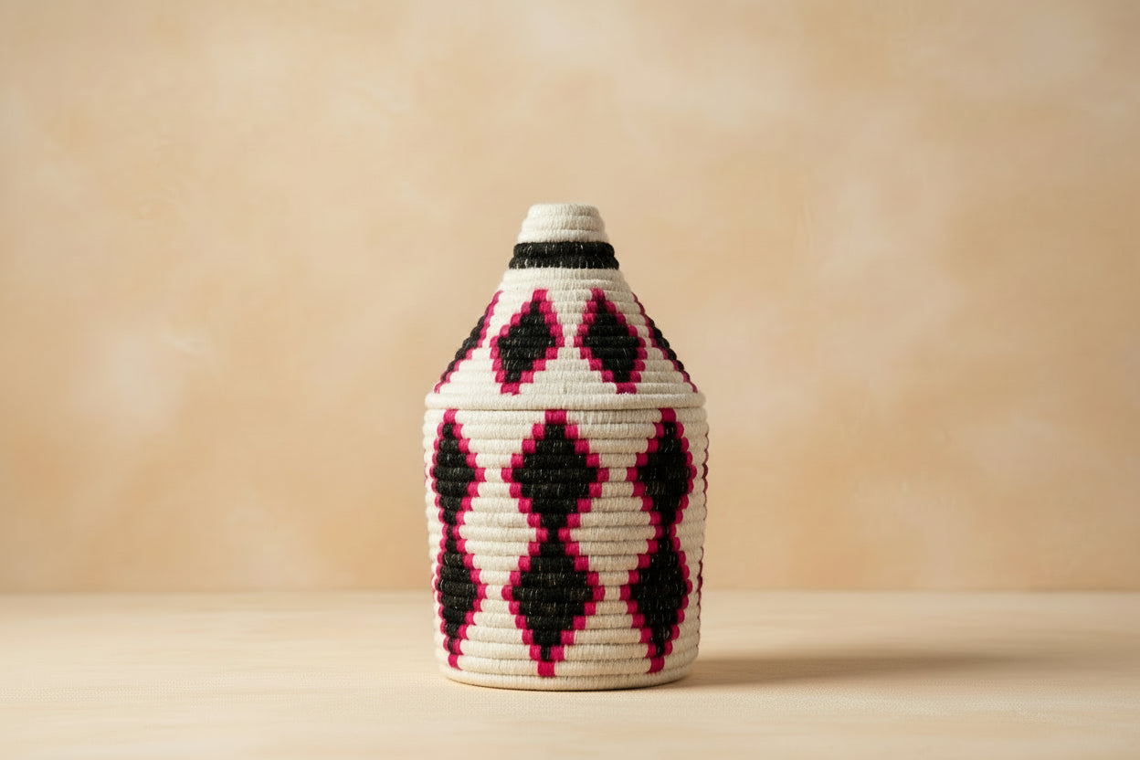 Berber mand wit roze
