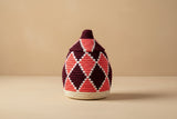 Berber wollen mand roze bordeauxrood