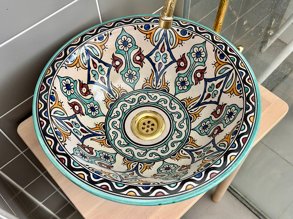 Handgemaakte Marokkaanse Waskom Agafay 40 cm