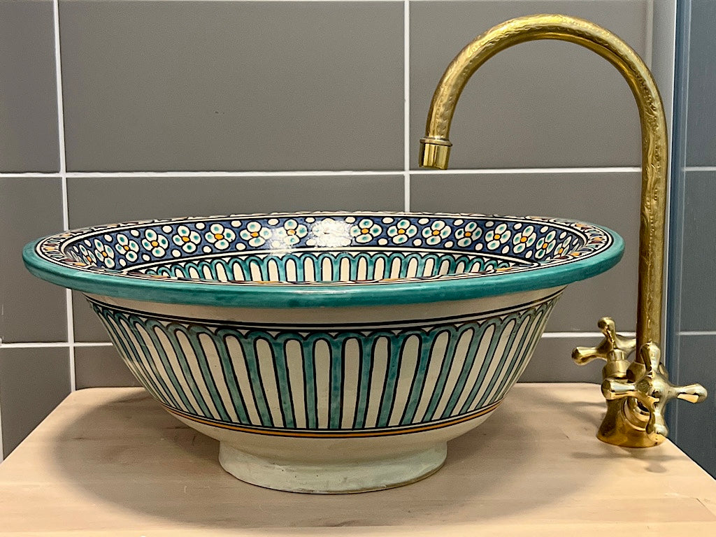 Handgemaakte Marokkaanse Waskom Oujda 40 cm