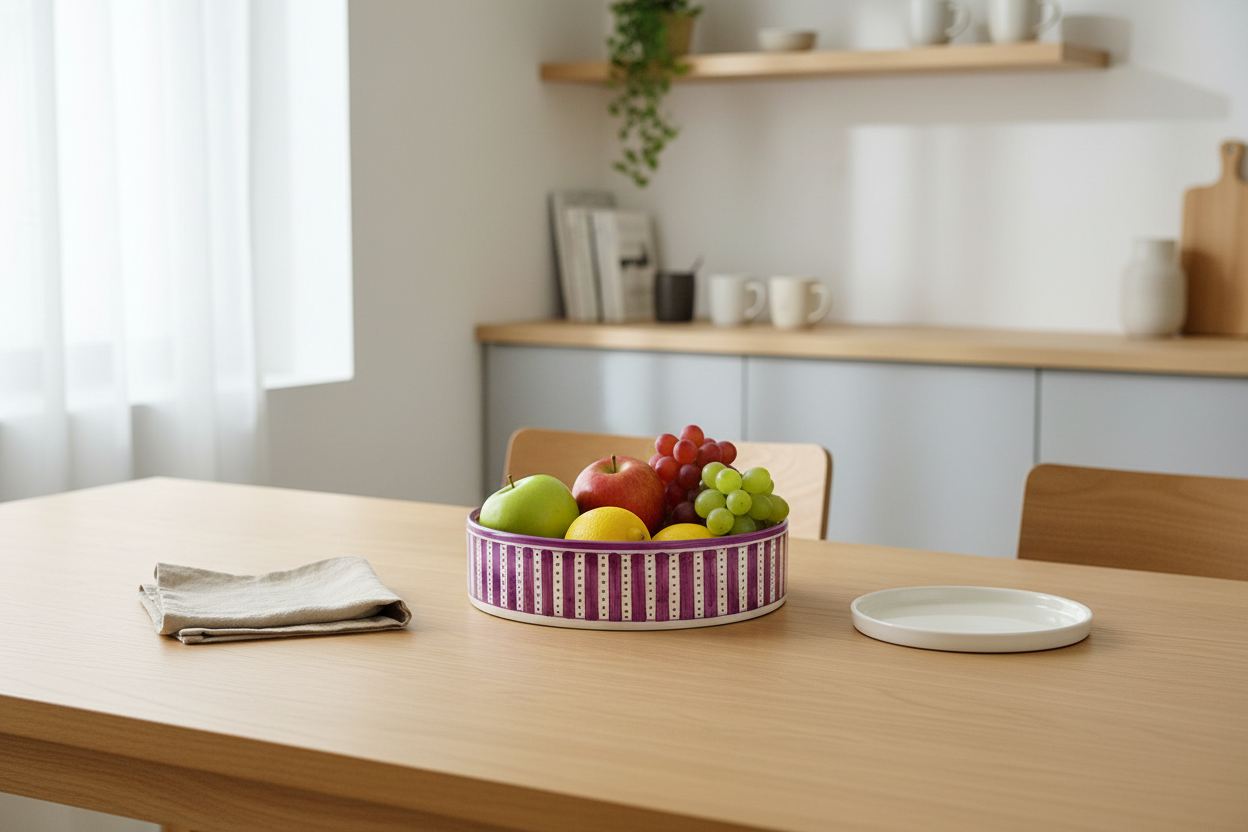 Handgemaakte Marokkaanse Saladeschaal 24cm