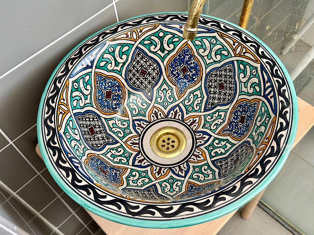 Handgemaakte Marokkaanse Waskom Sahara 40 cm
