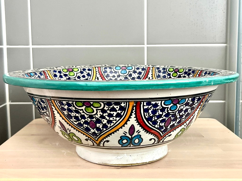 Handgemaakte Marokkaanse Waskom Rabat 40cm