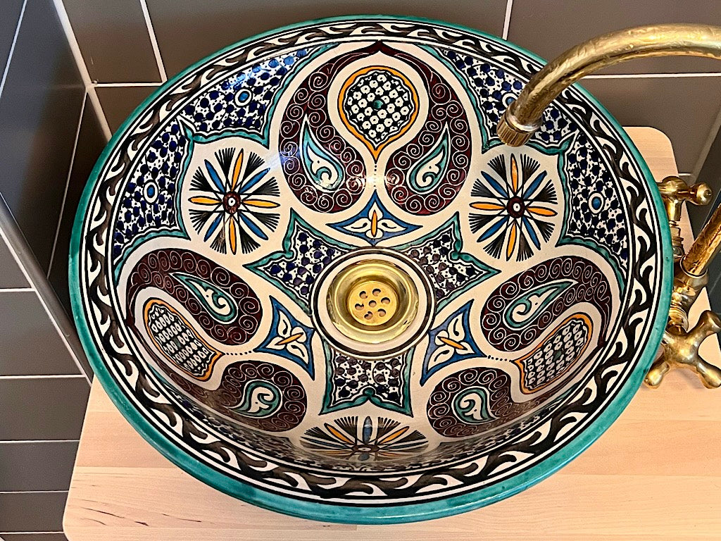 Handgemaakte Marokkaanse Waskom Alcazar 40cm