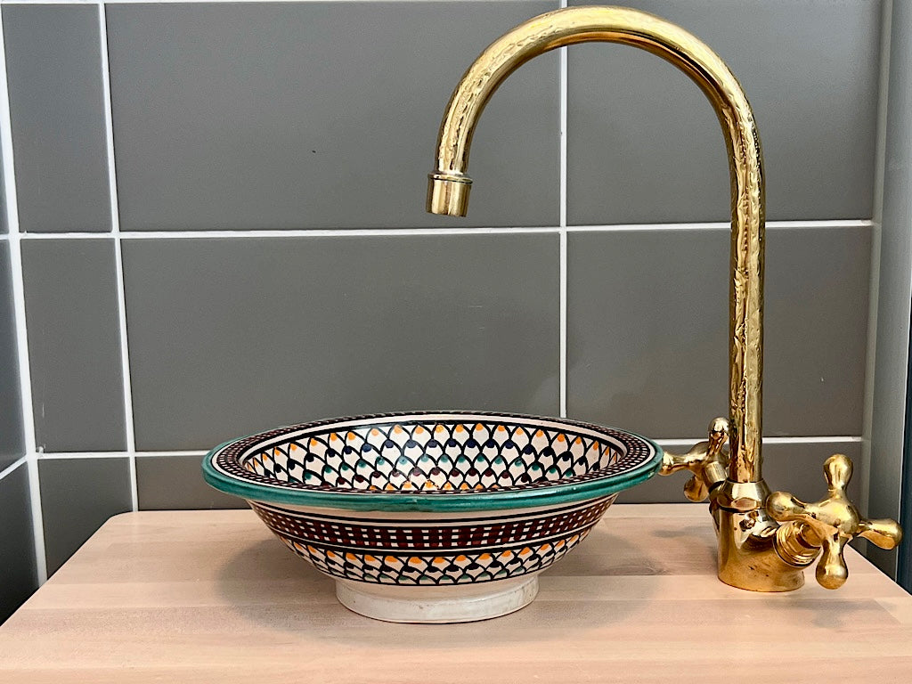 Handgemaakte Marokkaanse Waskom Bahia 25 cm