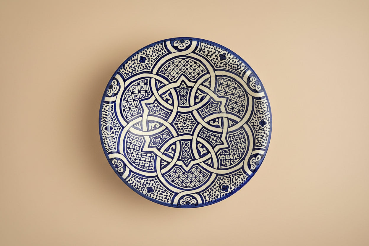 Handgemaakte Marokkaanse Schaal Bahia 35cm