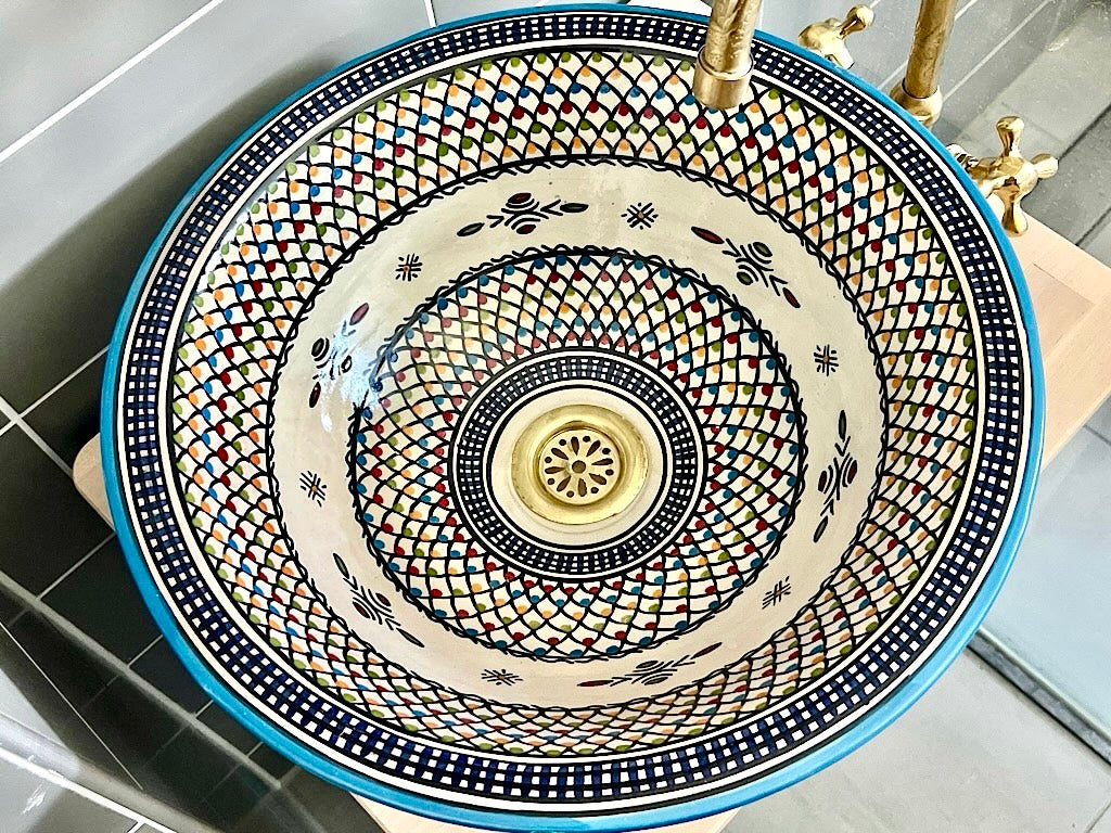 Handgemaakte Marokkaanse Waskom Casablanca 40cm
