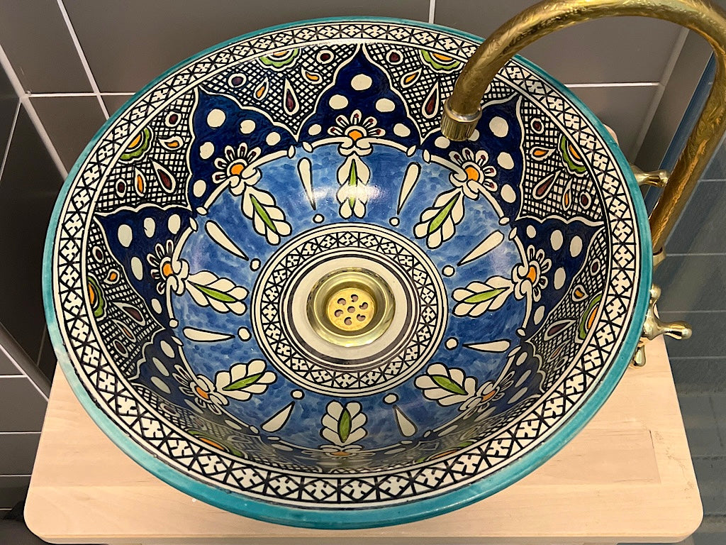 Handgemaakte Marokkaanse Waskom Sevilla 40cm