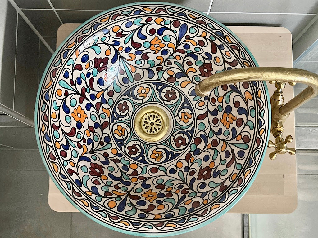 Handgemaakte Marokkaanse Waskom Alhambra 40cm