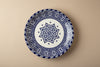 Muur bord met de hand gemaakt blauw