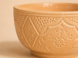 Handgemaakte Marokkaanse Saladeschaal Beige 21cm