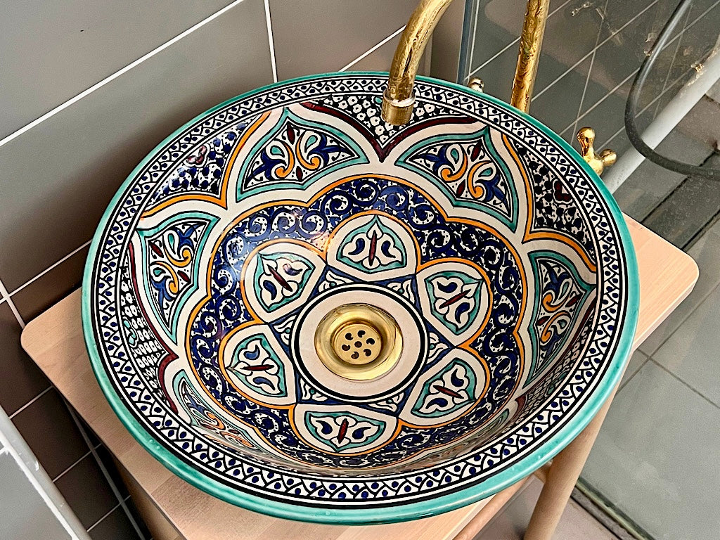 Moroccan handmade sink