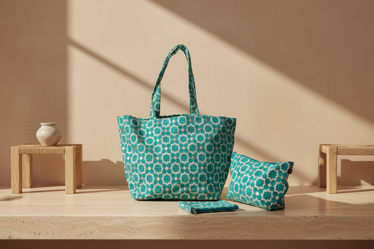 Marrakech shopper blauw