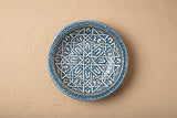 Handgemaakte Marokkaanse schaal blauw
