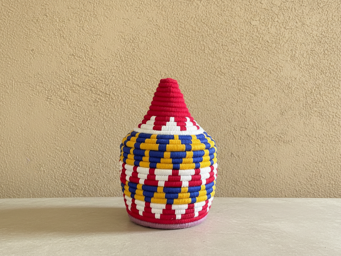 Berber Wollen Mand Gekleurd