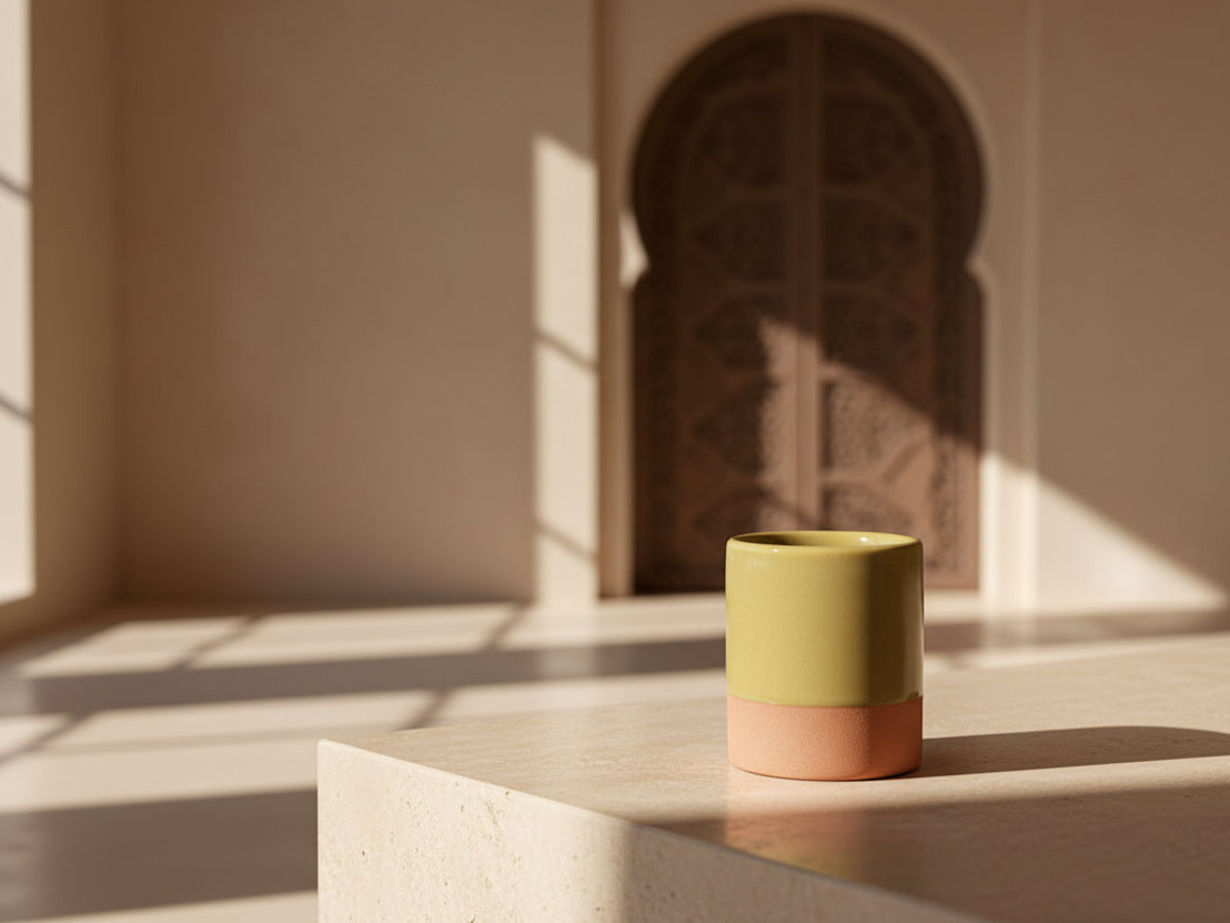 Handgemaakte Espresso beker groen