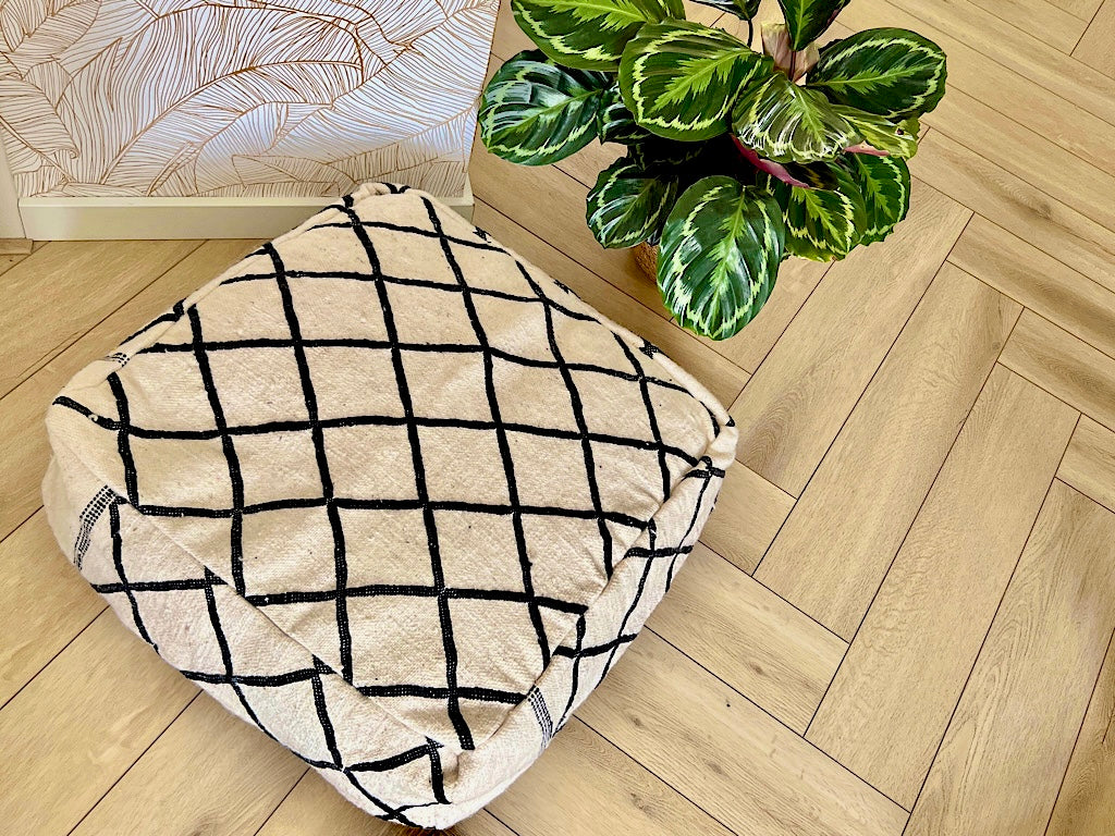 Marokkaanse Kelim Poef Beni Ouarain