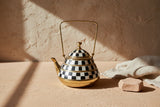 Wonderland Messing Theepot – Handgemaakt & Uniek - L