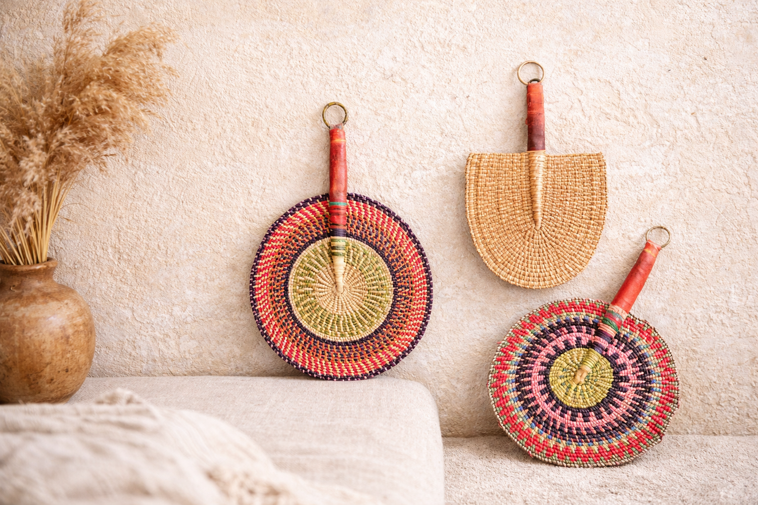 Handgemaakte Bolga Waaiers