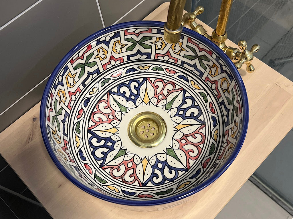 Handgemaakte Marokkaanse Waskom Sevilla - 30 cm