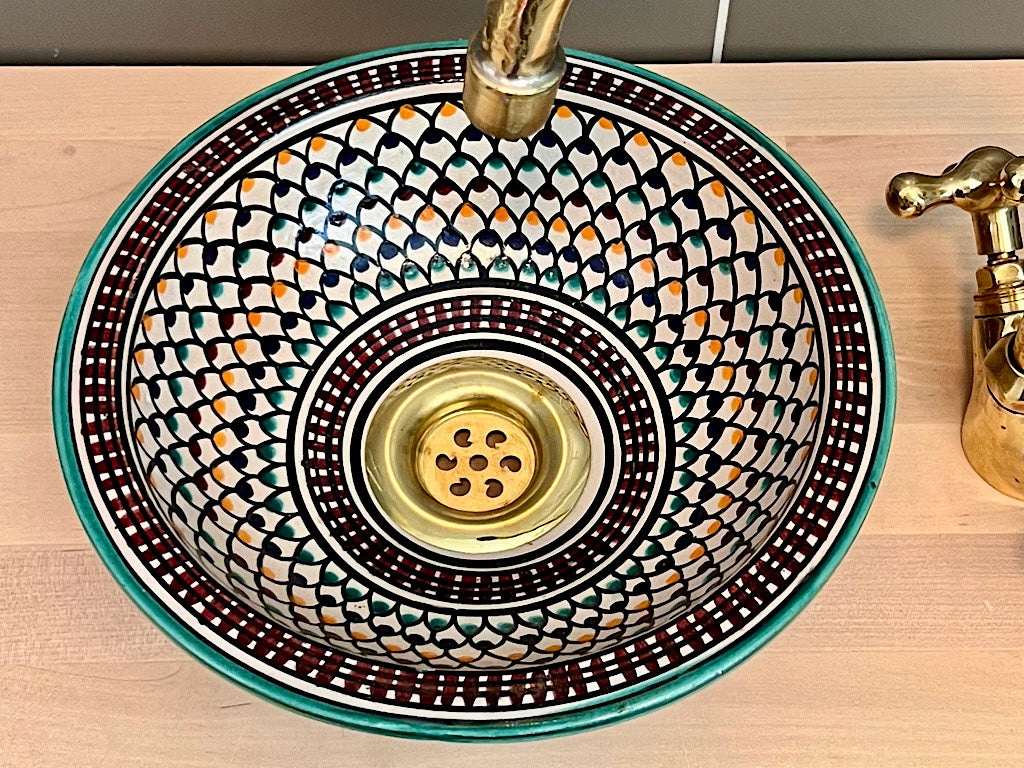 Handgemaakte Marokkaanse Waskom Bahia 25 cm