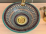 Handgemaakte Marokkaanse Waskom Bahia 25 cm