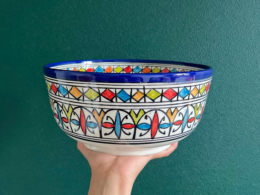 Handgemaakte Marokkaanse Saladeschaal 24cm