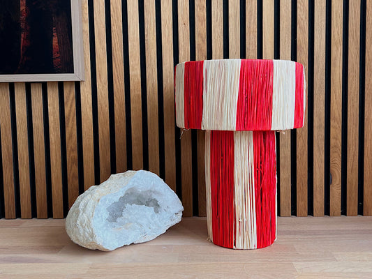 Marokkaanse Raffia Lamp Rood S