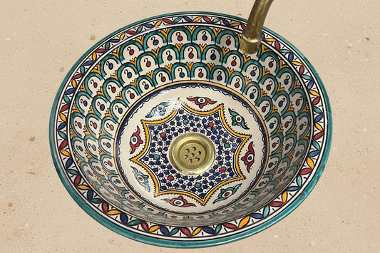 Handgemaakte Marokkaanse Waskom Granada 35cm